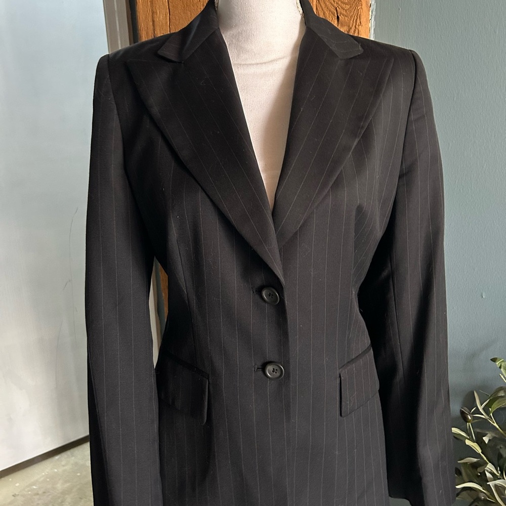 Banana Republic Charcoal Pinstripe Blazer
